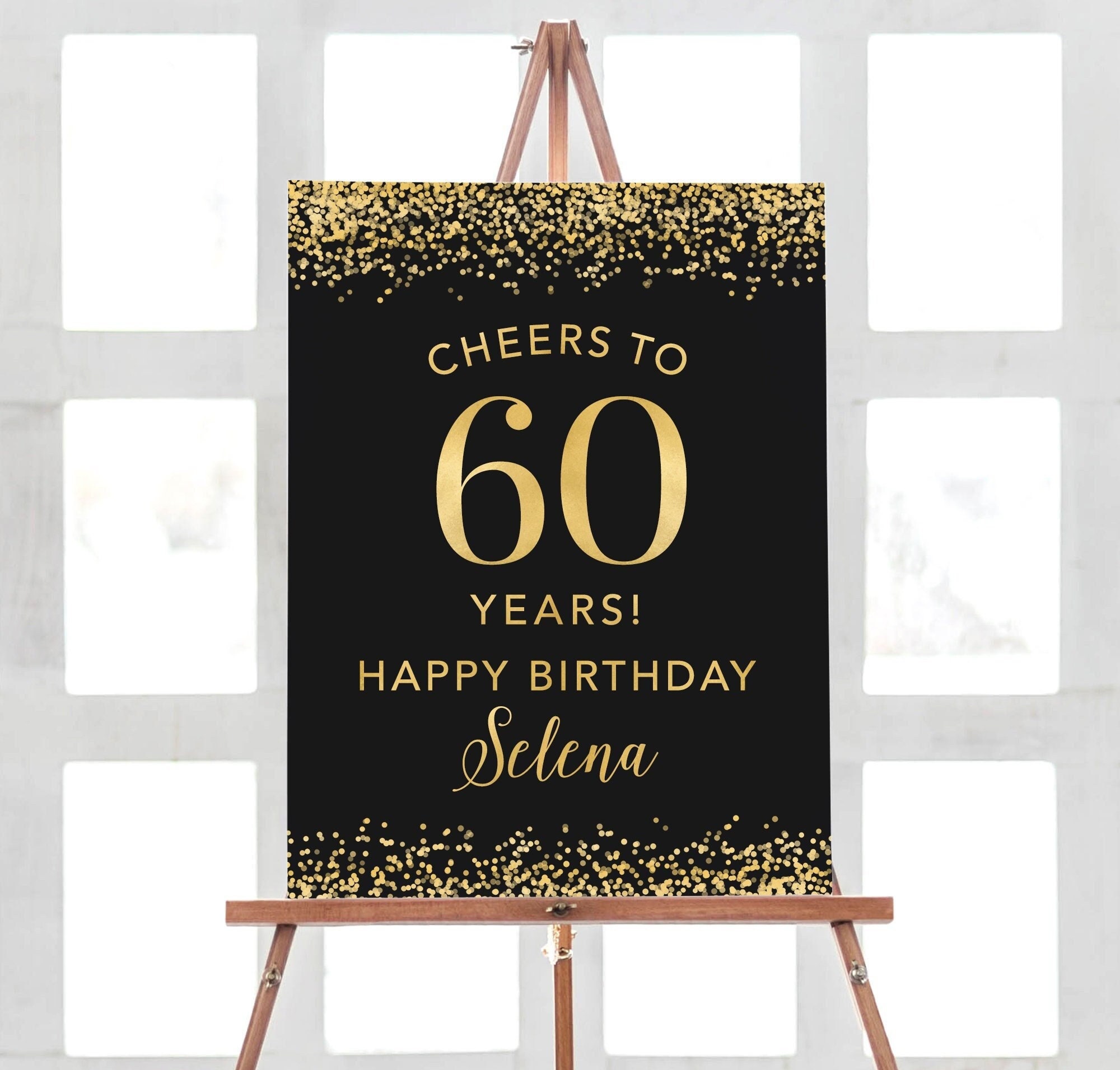 Birthday Welcome Sign 60th Birthday Decor Birthday Party - Etsy