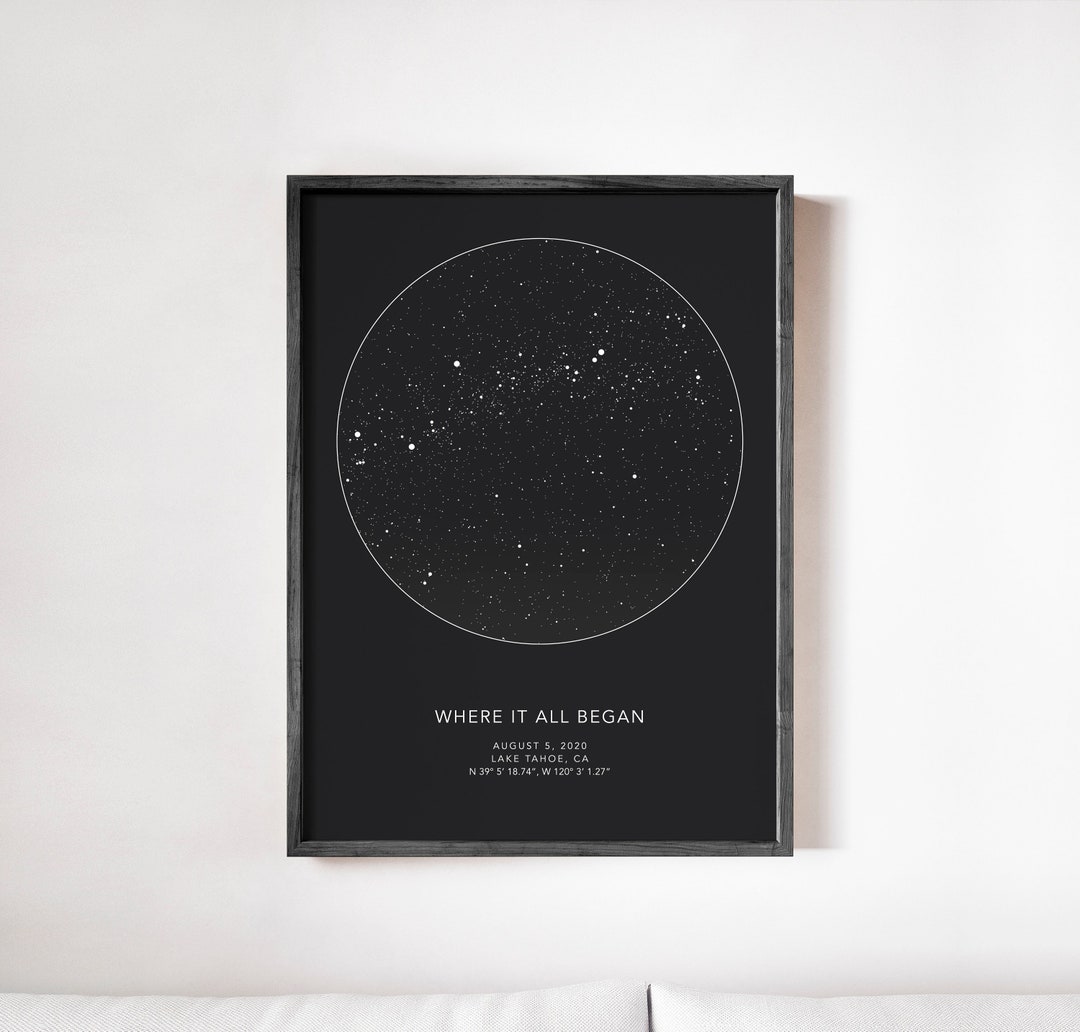 Star Map Personalized, Where It All Began Map Gift, Constellation Map ...