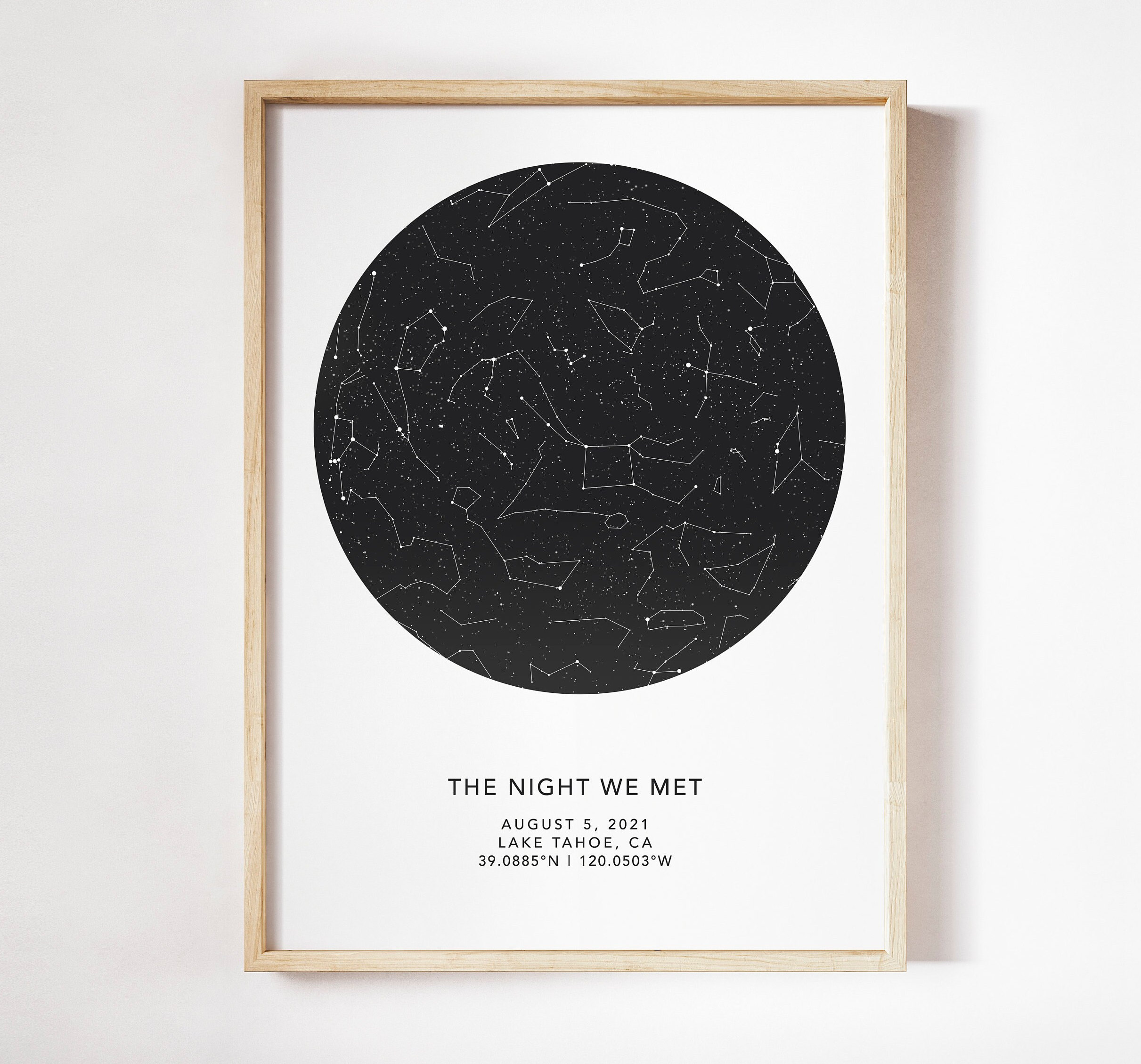 The Sky The Day We Met The Day We Met Star Map Print Custom Text Star Print | Etsy Singapore