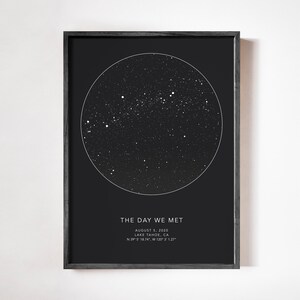 Affiche personnalisée pour Couple, Cadeau Romantique, Poster pour couple, Carte des Constellations, Carte Étoiles
