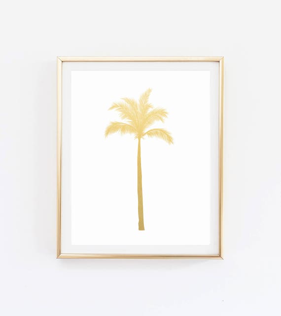 Palm Tree Wall Art Gold Palm Tree Palm Tree Decor Gold Tree Etsy