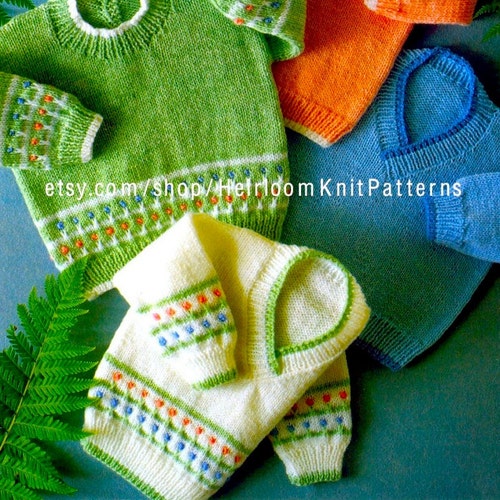 Baby Toddler Child Crew & V Neck Sweaters Vintage Knitting - Etsy