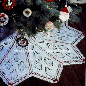 Gonna per albero di Natale a forma di ananas, modello vintage all&#39;uncinetto in PDF, decorazioni per la casa per le feste, decorazioni per l&#39;albero di Natale, filato pettinato, download immediato in PDF - 2266