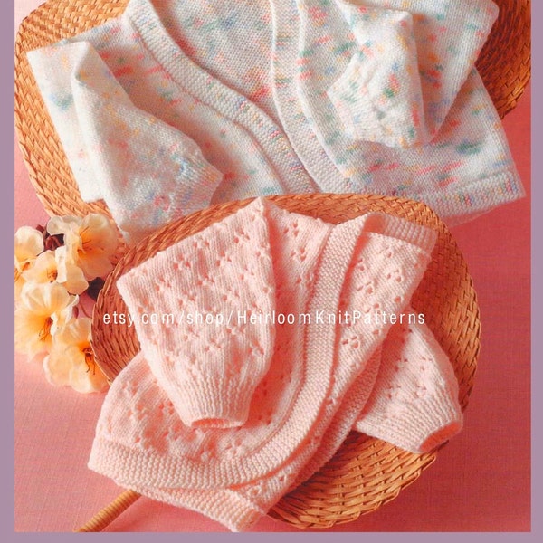 Knit Girls Bolero Pattern Baby Toddler Child Bolero Cardigan Knitting Pattern 16-24 '' 4ply Lacy Plain Boleros Téléchargement instantané PDF - 2153