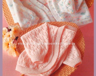 Knit Girls Bolero Pattern Baby Toddler Child Bolero Cardigan Knitting Pattern 16-24'' 4ply Lacy Plain Boleros Instant download PDF - 2153