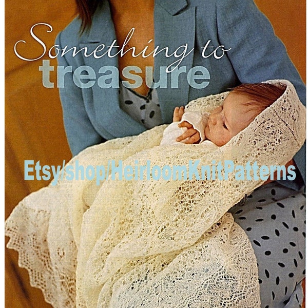 knitted christening shawl