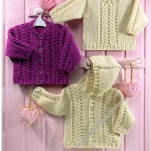 Baby Child Cable Jackets & Sweater Vintage Knitting Pattern - Etsy