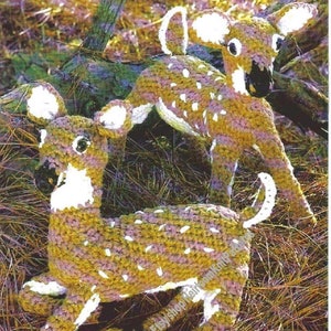 Whitetail Fawn Vintage Crochet Pattern Baby Animals Deer Fawn Baby Child Soft Stuffed Toy Christmas Gift Idea Instant Download - 1088