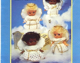 Vêtements Angel Outfits pour poupées Cupidon de 5,5 pouces, motif au crochet vintage, décoration de Noël pour poupées Kewpie Cutie Impkins, téléchargement immédiat au format PDF - 3683