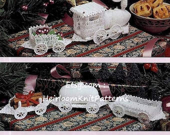 Train Crochet Pattern PDF Holiday Express Crochet Patterns for Train Steam Engine Cargo Cars, Instant download pdf - 1008