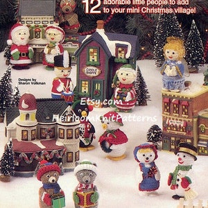 12 Creatures Toys Dolls Folk Vintage Crochet Pattern Decorazione Villaggio Natalizio Amigurumi Ornamento Albero Decorazione Download Istantaneo PDF- 1082