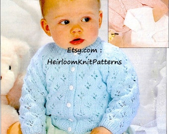 Baby Classics Baby Boys Girls Sweaters Cardigans Vintage Knitting Pattern PDF DK Light Worsted 8ply Baby Patterns Instant Download PDF - 419