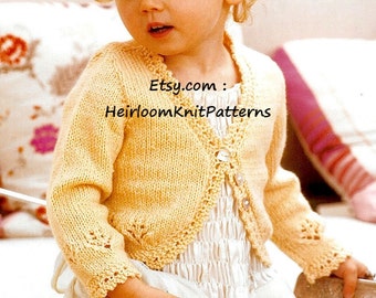 baby bolero cardigan knitting pattern