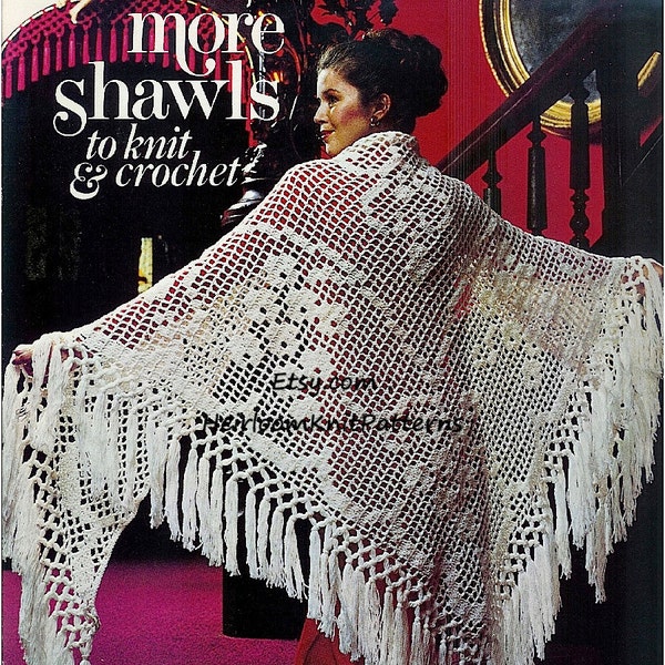 4 Designs Ladies Shawls Vintage Crochet and Knitting Pattern PDF Ladies Crochet Shawl Knitted Shawl Pattern Instant Download PDF - 1051