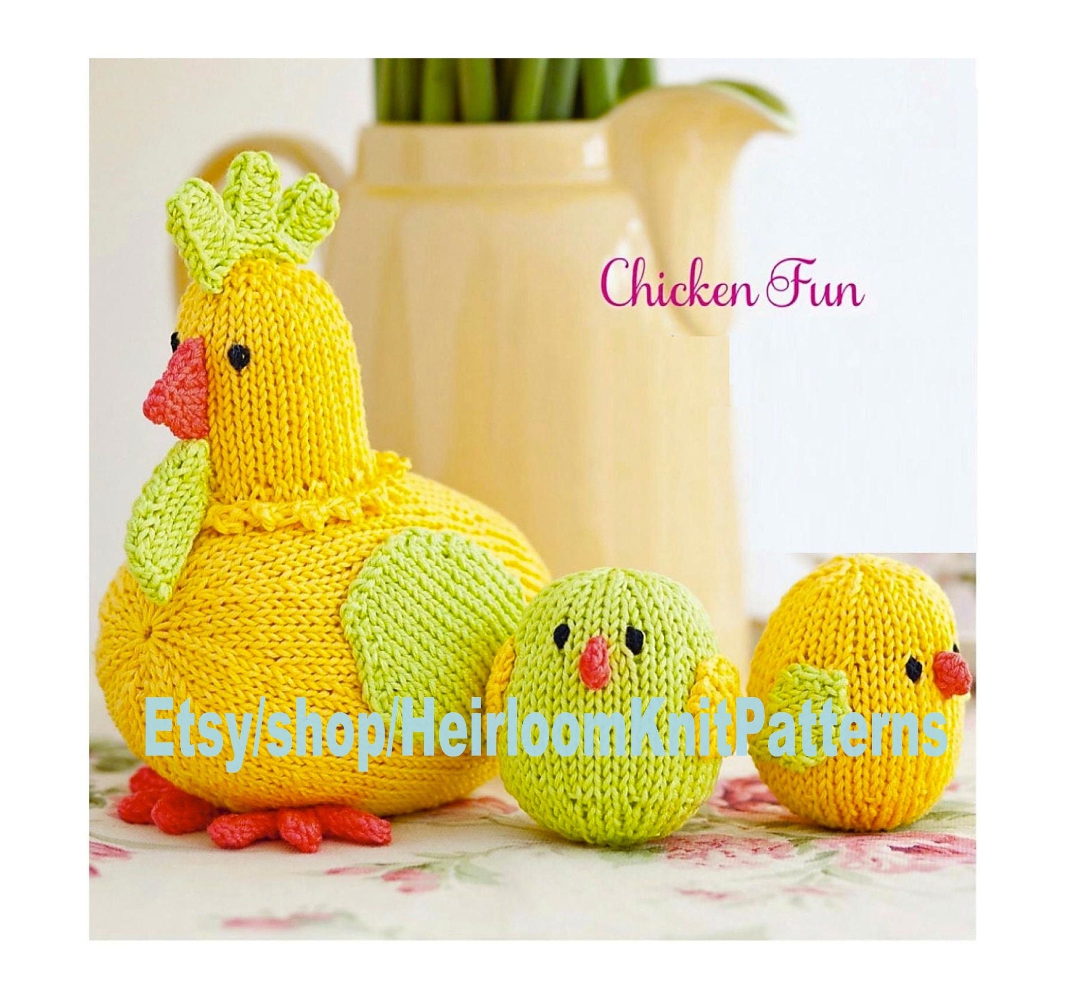 Hen Knitting Pattern - Etsy