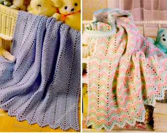 Baby Lacy Ripple Afghaanse deken Vintage haakpatroon Baby Boy Girl Chevron Wrap Deken Gooi Baby Shower Instant Download PDF - 2578