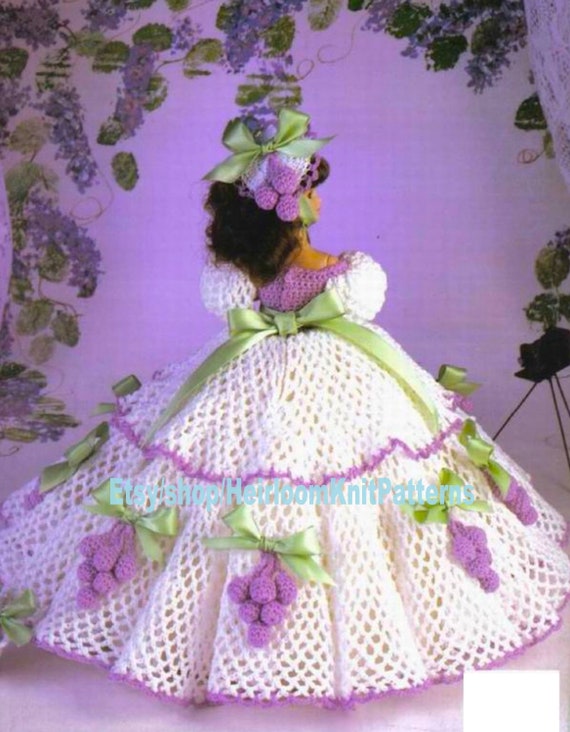 Vintage Fashion Doll Dress With Clusters of Grapes Crochet - Etsy New Zealand Vintage Fashion Doll Dress With Clusters of Grapes Crochet - Etsy New Zealand