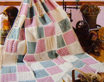 Learn 63 Easy Pattern Stitches Heirloom Afghan Vintage Crochet Pattern Sampler Blanket Quilt Scrap Yarn Gift Idea Instant Download - 3629
