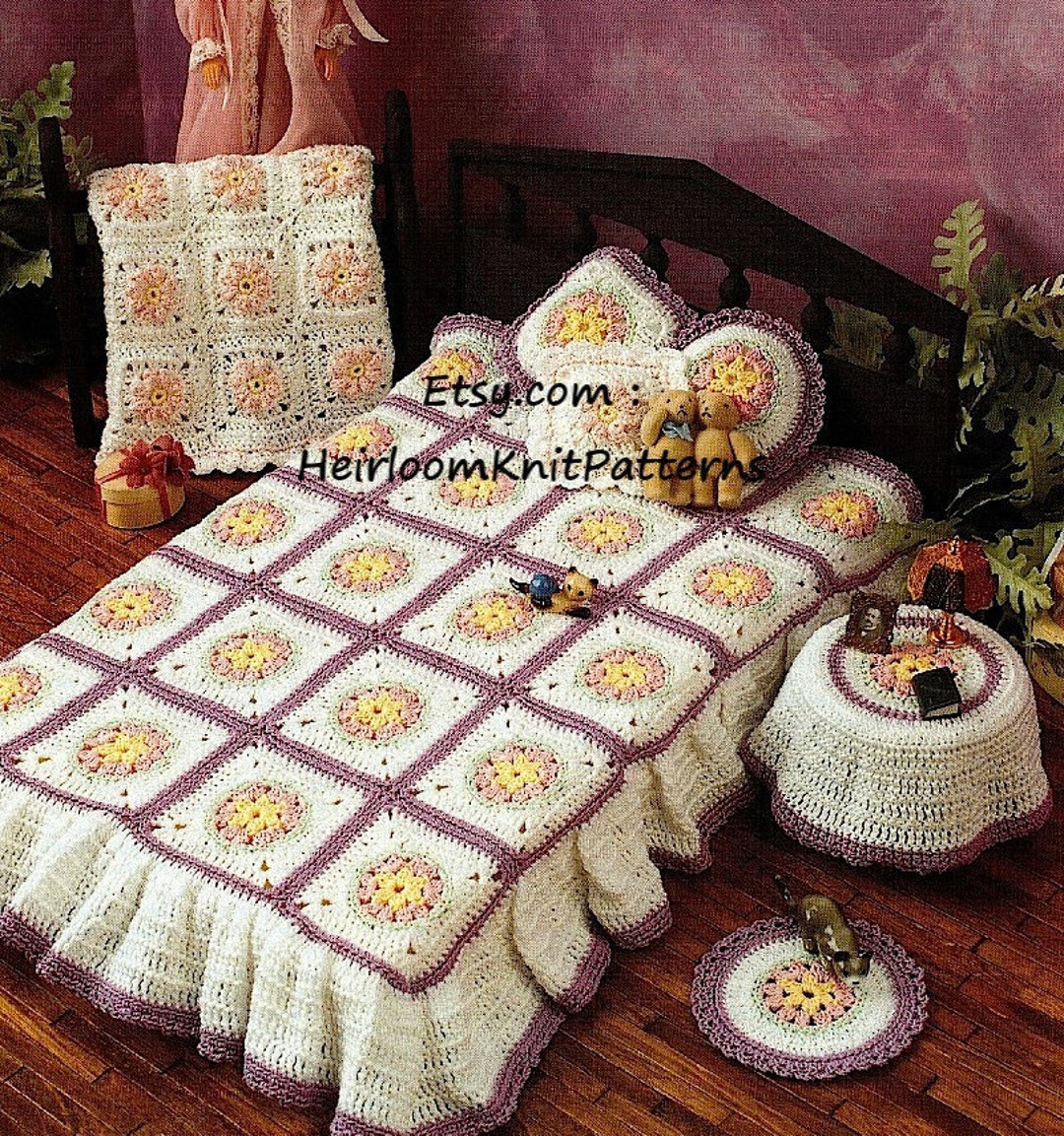 Barbie Furniture Crochet Pattern Fashion Doll Bedroom Accessories