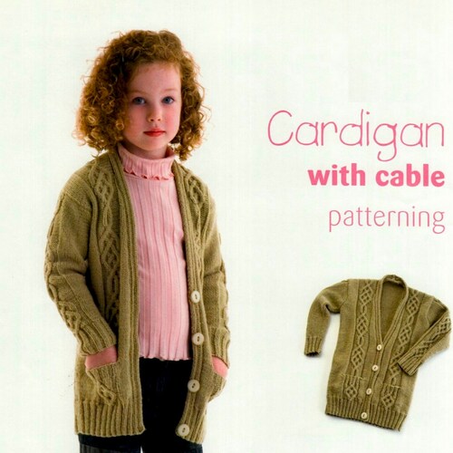 Girls Cardigan Knitting Pattern Celtic 