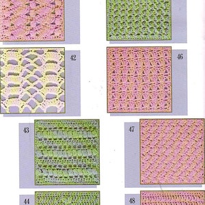 Learn 63 Easy Pattern Stitches Heirloom Afghan Vintage Crochet Pattern Sampler Blanket Quilt Scrap Yarn Gift Idea Instant Download 3629 image 7