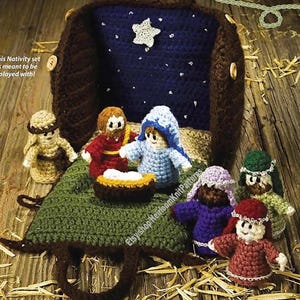 Nativity Crochet Pattern PDF Vintage Christmas Ornaments Christmas Decor Nativity Set Amigurumi Pattern Instant Digital Download PDF - 52