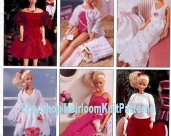 25 Projects Boy Girl Fashion Doll Wardrobe Vintage Knitting Pattern Honeymoon Cruise Holiday Beach Outfit Instant Download PDF - 2320