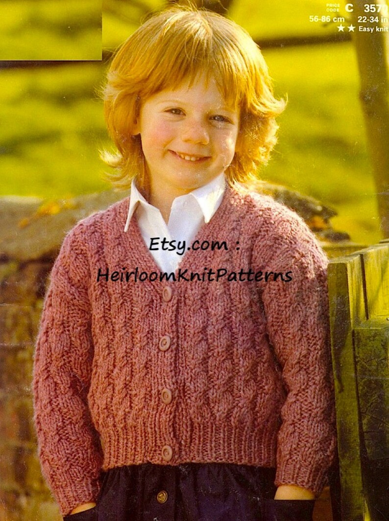 boys chunky knit cardigan