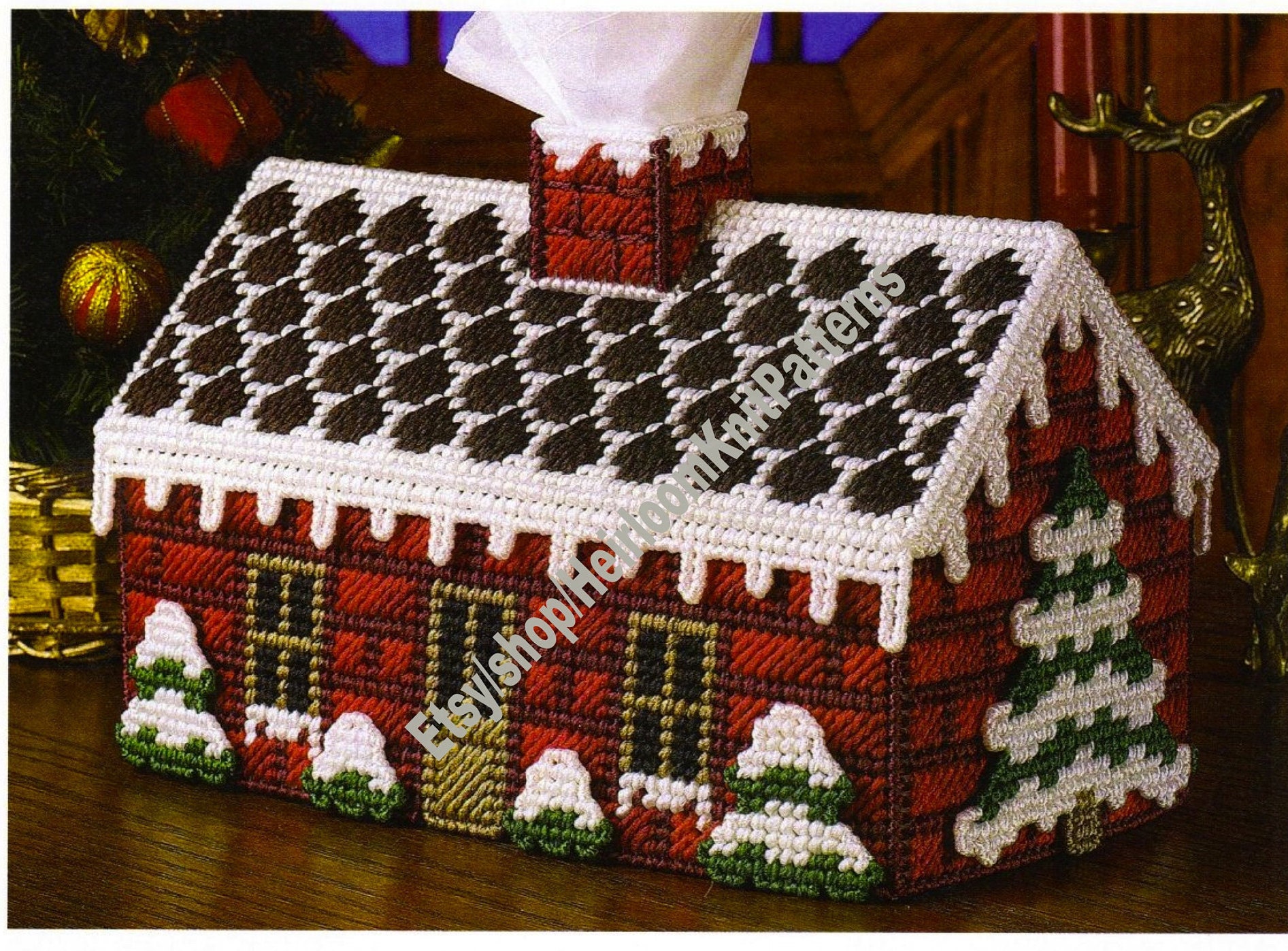 Vintage Plastic Canvas Pattern 11 Gingerbread Candy House Centerpiece PDF  Instant Digital Download Christmas Needlepoint Display 7 Count -  Sweden