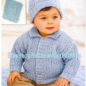 Baby Child Jacket Hat Blanket Set Vintage Knitting Pattern - Etsy