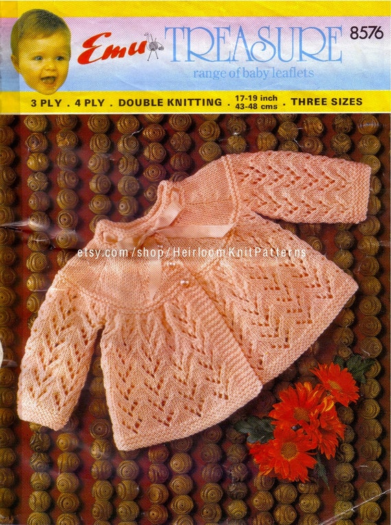 Baby vintage matinee coat sets 2 styles to knit in DK Knitting pattern