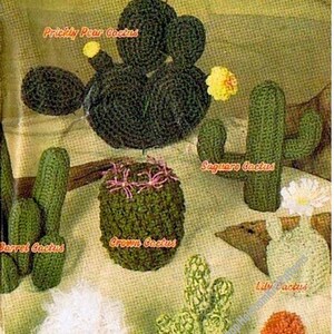 16 Designs Cactus Garden Vintage Crochet Pattern Realistic Mini Cacti Amigurumi Soft Toy Pincushion Gift Idea DIY Instant Download PDF 3682 image 3