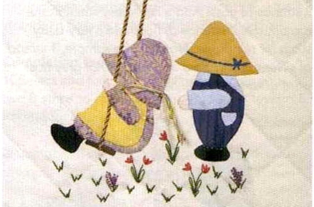 アメリカンヴィンテージ生地使用のスーちゃんのキルトトップ❤︎サンボンネット スー サンボンネットスーちゃん パッチワーク キルト - メルカリ