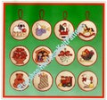 12 Vintage Christmas Ornaments Cross Stitch Pattern PDF Small Christmas Motifs Tree Trims Decorations Embroidery Instant Download PDF - 2935