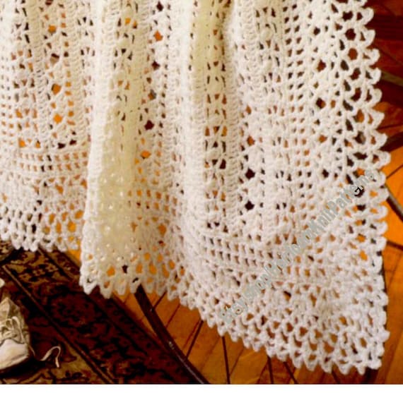 Victorian Lace Baby Afghan Vintage Crochet Pattern PDF Baby Boy Girl Lacy Wrap Blanket Coverlet Christening Shawl Instant Download 2580 Etsy Canada