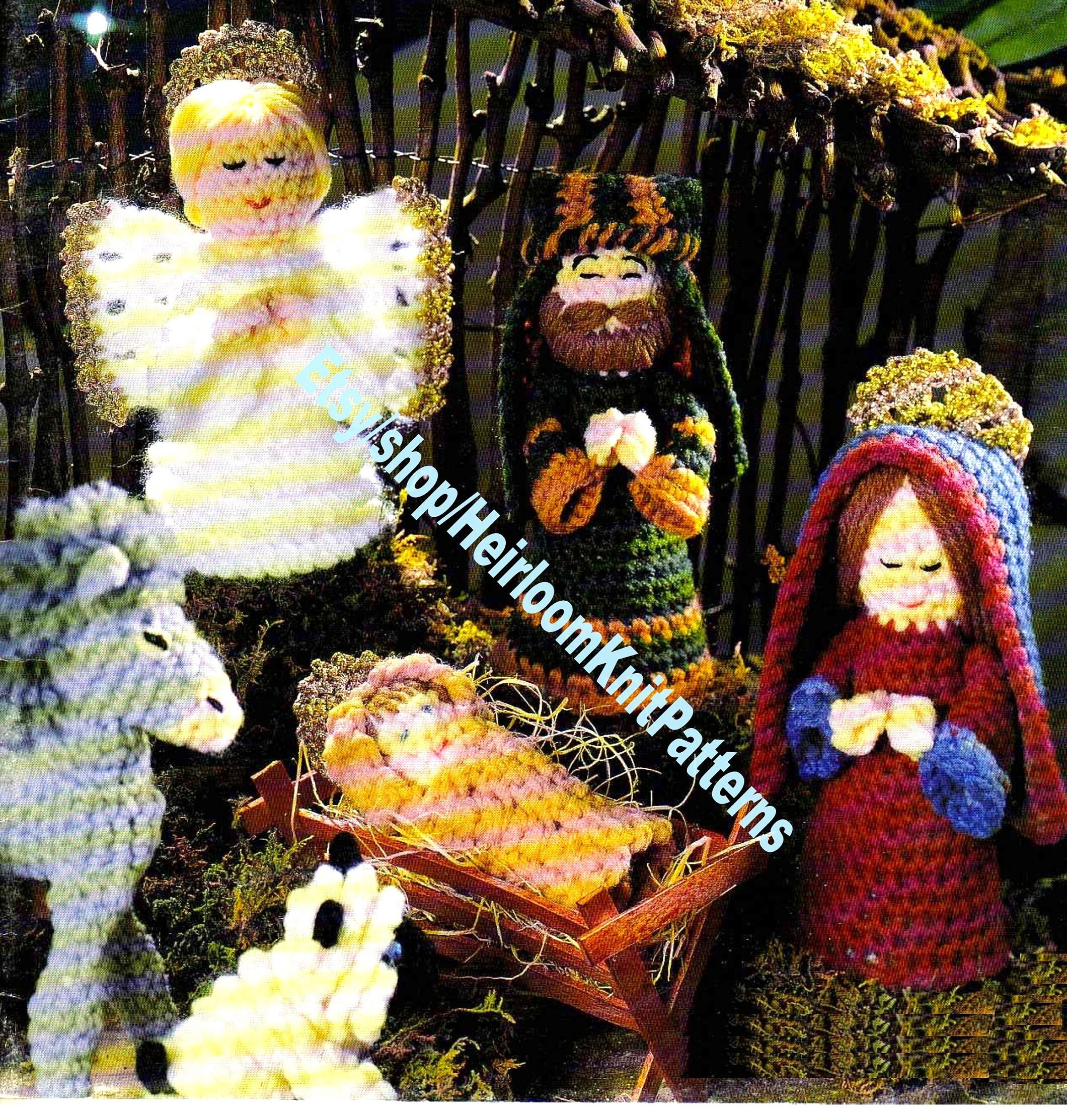 Nativity Set Vintage Crochet Pattern PDF Jesus Manger Creche - Etsy ...