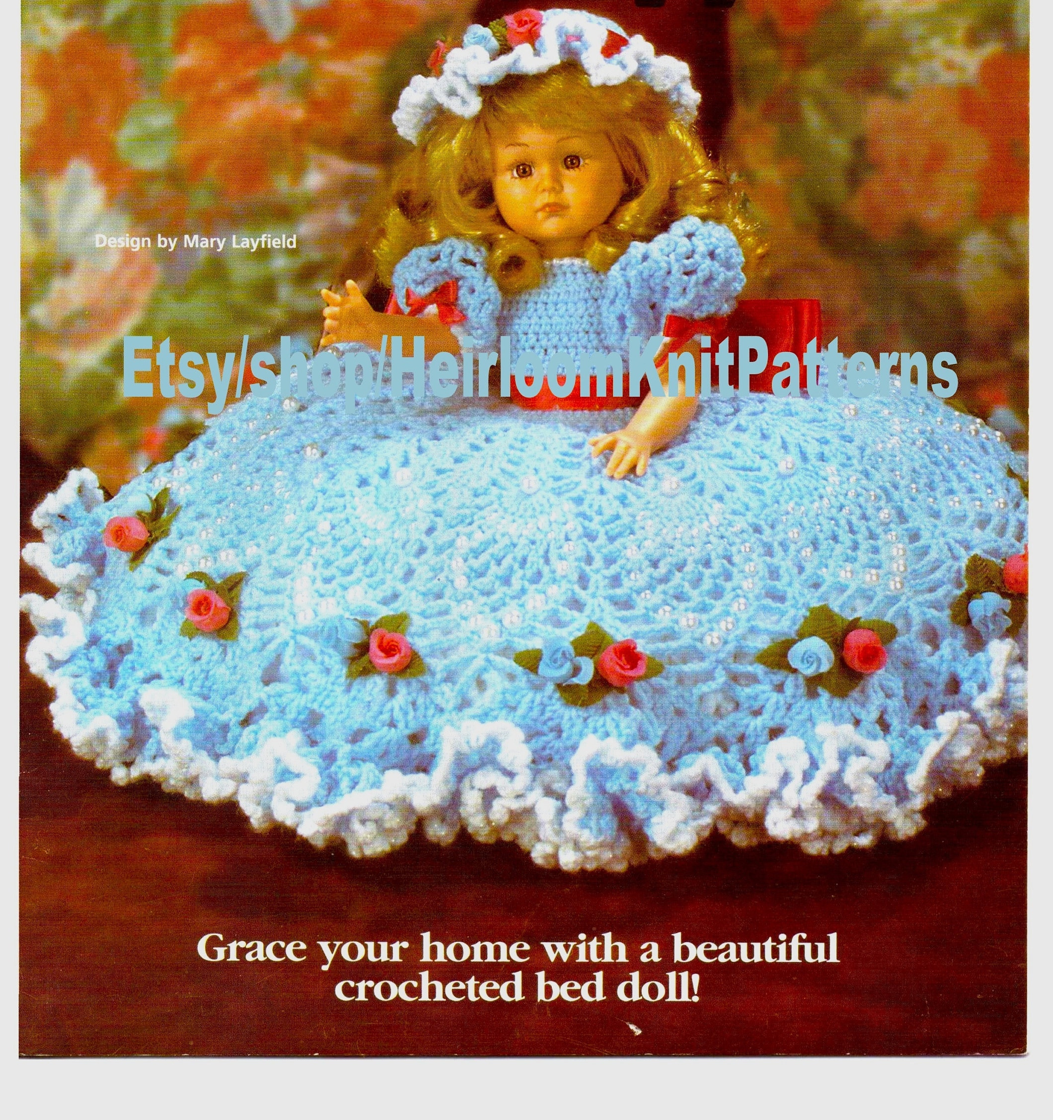 crochet Pattern vintage Fibre Craft 8 inch PILLOW DOLL Home & Hobby