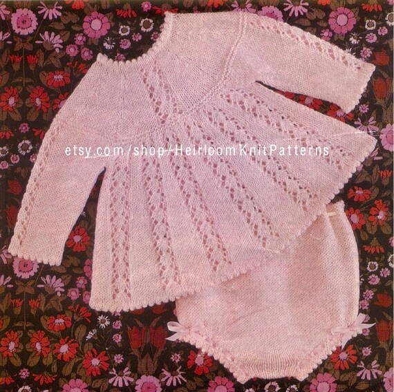 Baby Angel Top and Pants Set Vintage Knitting Pattern PDF 17