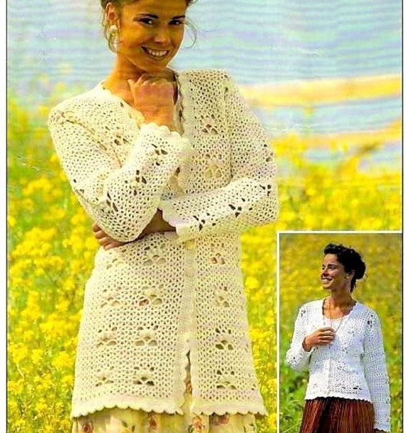 Women's Girls Cardigan Vintage Crochet Pattern PDF Ladies - Etsy Israel
