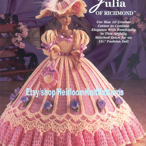 Crochet Pattern Pdf-bridal Fashion Doll Barbie Gown Crochet - Etsy