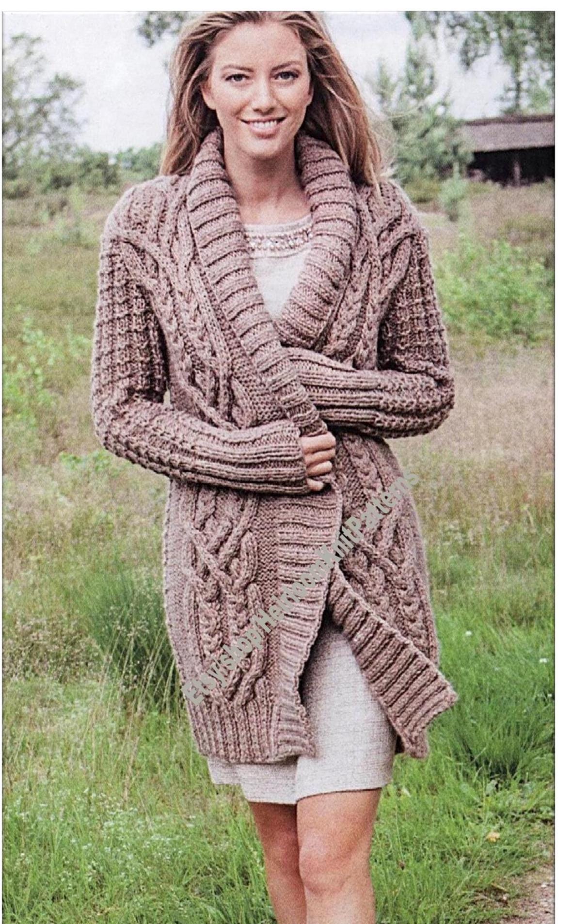 Knit Dressing Gown Pattern - Etsy Knit Dressing Gown Pattern - Etsy