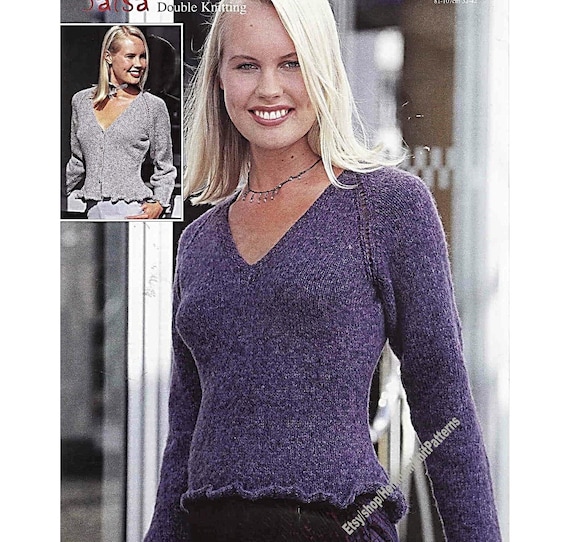 Womens Cardigan and Sweater Vintage Knitting Pattern 32-42'' 81-107cm DK  8ply Lady Teen Girl Jacket Jumper Pullover Instant Download PDF-620