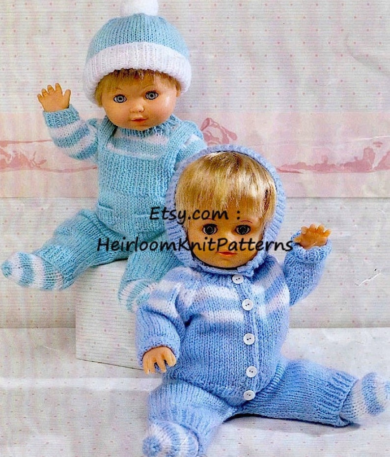 6piece Baby Doll Pram Set Vintage Knitting Pattern Clothes Etsy UK