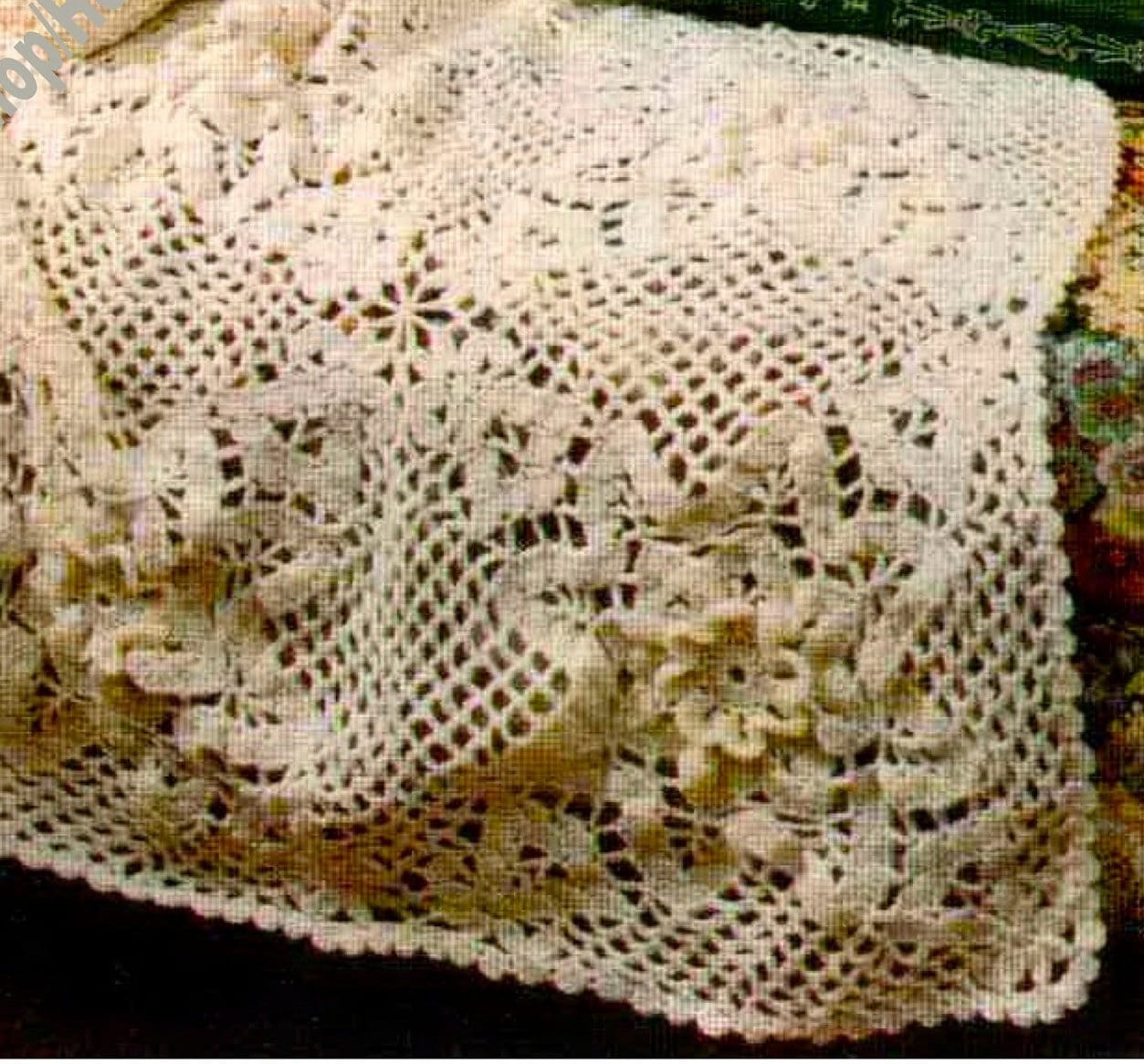 Antique Lace Afghan and Pillow Set Vintage Crochet Pattern PDF Etsy