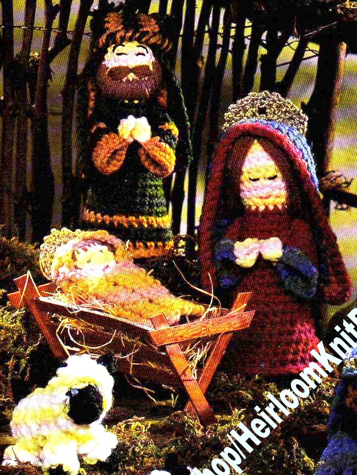 Nativity Set Vintage Crochet Pattern PDF Jesus Manger Creche - Etsy ...