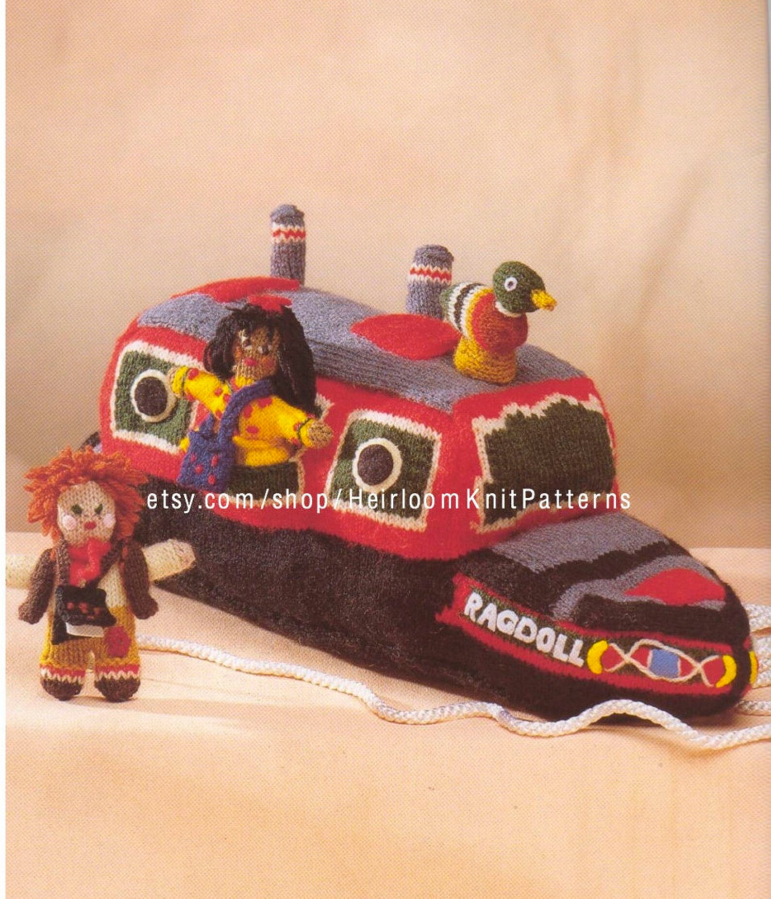 Rosie and Jim Collection Vintage Knitting Pattern Soft Stuffed | Etsy