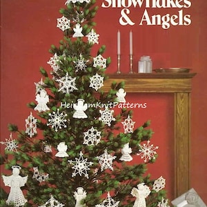 16 Designs Crochet Angels & Snowflakes Pattern PDF Christmas Snowflakes Angels Tree Top Angel Christmas Decoration Instant Download PDF - 91