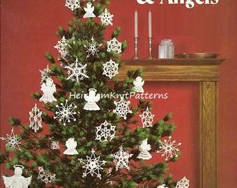 16 Designs Crochet Angels & Snowflakes Pattern PDF Christmas Snowflakes Angels Tree Top Angel Christmas Decoration Instant Download PDF - 91