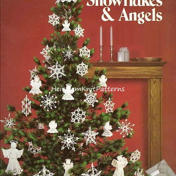 16 Designs Crochet Angels & Snowflakes Pattern PDF Christmas Snowflakes Angels Tree Top Angel Christmas Decoration Instant Download PDF - 91