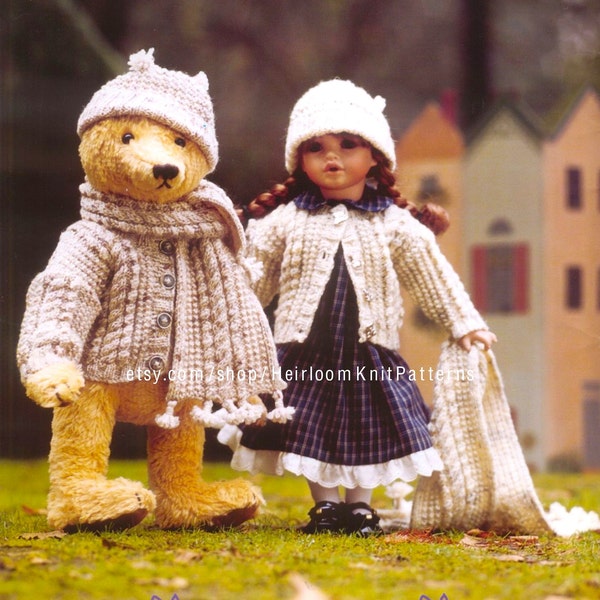 Sirdar Double Knit Knitting Pattern - 3072 Dolls Clothes
